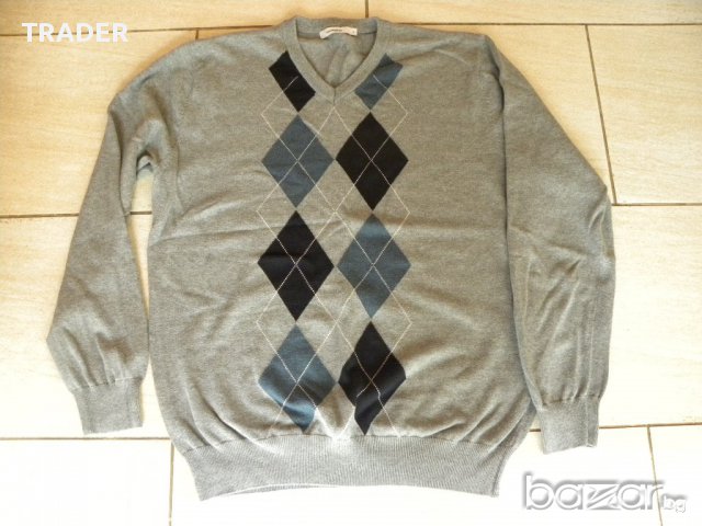 Мъжки пуловер DRESSMAN, 100% памук, размер М, снимка 9 - Пуловери - 16172214