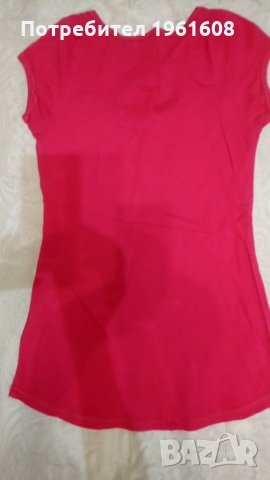 Червена блуза с цветя, снимка 3 - Тениски - 25692352