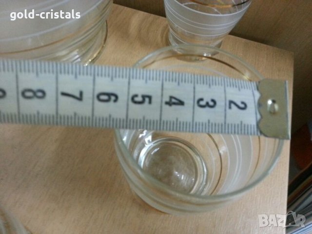 Ретро сервиз за вино кана с чаши с златен кант и гравюра , снимка 10 - Антикварни и старинни предмети - 22117694