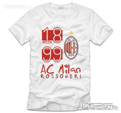 Само за фенове! Уникална Мъжка тениска на Милан / Milan. Бъди различен, поръчай модел с твоя снимка!, снимка 2 - Тениски - 11555355