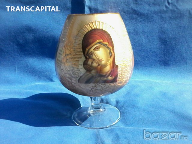 Стара кристална чаша със дебела свещ, снимка 7 - Антикварни и старинни предмети - 15386528