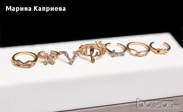 Седем пръстенчета за кокалчета /А-25/. Цената е за 7-те, снимка 2 - Пръстени - 15194607