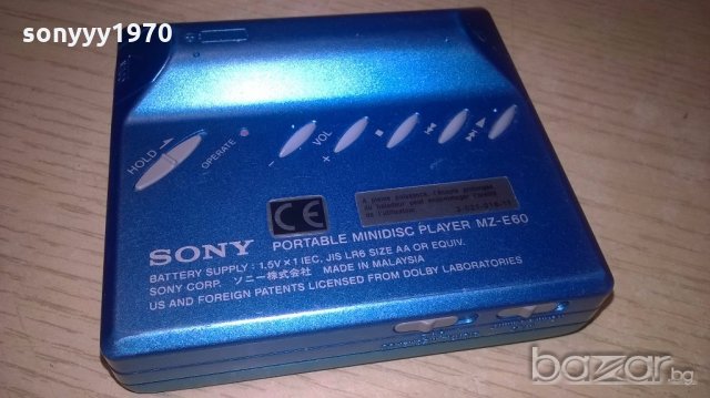 Sony mz-e60-portable minidisc player-внос швеицария, снимка 11 - Ресийвъри, усилватели, смесителни пултове - 18474083