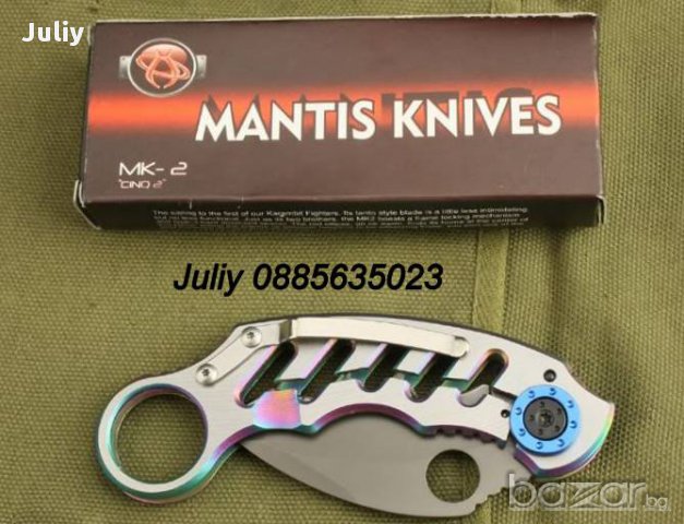 Сгъваем нож Mantis  Karambit  MK-2 , снимка 5 - Ножове - 10266752