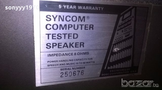 USA-syncom by bose-bose corp.usa-8ohm/50watts-внос швеицария, снимка 17 - Тонколони - 18988335
