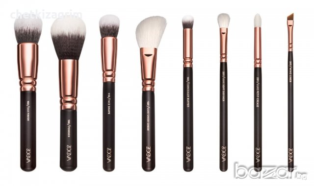8 броя Оригинални четки за грим ZOEVA ROSE GOLDEN, LUXURY SET Vol.1!, снимка 2 - Декоративна козметика - 19359093