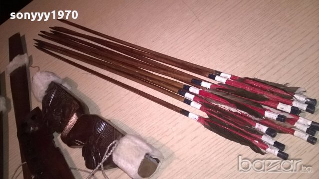 Ретро колекция-нов лък с 10 стрели-106см-внос швеицария, снимка 11 - Антикварни и старинни предмети - 17286080