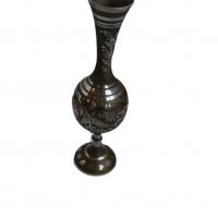 Индийска ваза месинг ръчна изработка, снимка 2 - Антикварни и старинни предмети - 19200670