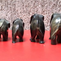 Четири слончета от рог на африкански бивол, снимка 8 - Антикварни и старинни предмети - 12728955