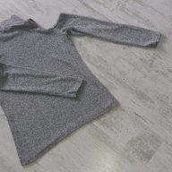 Дамска блуза, сива, с голи рамене, изключително мека материя, снимка 2 - Блузи с дълъг ръкав и пуловери - 18483154