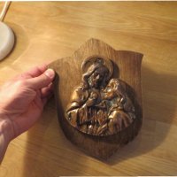 Старо бронзово пано на Исус Христос - красота от бронз и дърво за твоя офис, дом, вила , снимка 2 - Антикварни и старинни предмети - 22407867