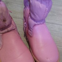Розови детски ботуши апрески с пух с лека забележка, снимка 5 - Детски боти и ботуши - 20803538