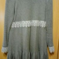 Сива зимна рокля, снимка 6 - Рокли - 19991739