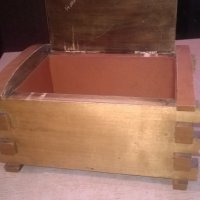ретро дървена кутия с метален обков-1977г-22х16х11см, снимка 17 - Колекции - 24152627