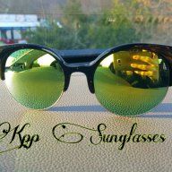 Котешки слънчеви очила зелени огледални , снимка 2 - Слънчеви и диоптрични очила - 13528919