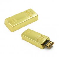 Флашка USB 32 гб Златно кюлче , злато, снимка 3 - USB Flash памети - 20289618