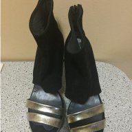 Дамски сандали ест. кожа и ест. велур Nickels, снимка 1 - Дамски обувки на ток - 15835311