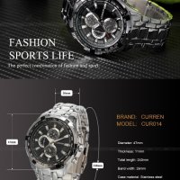 2019 нов марков луксозeн стоманен мъжки бизнес кварцов ръчен водоустойчив часовник часовници военен , снимка 7 - Мъжки - 24070613
