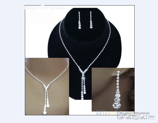 Падащо колие и обеци, снимка 1