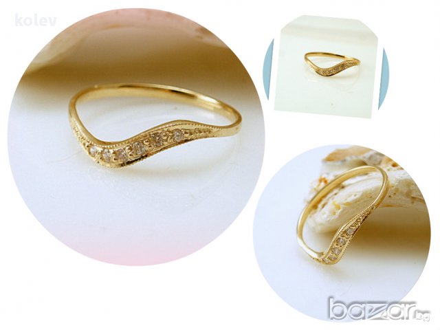 Продаден!златен пръстен - малък S - 1.05 грама, размер №52, снимка 1 - Пръстени - 11175289