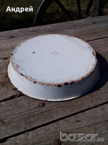 Емайлирана тава,тепсия, снимка 3 - Антикварни и старинни предмети - 19567022