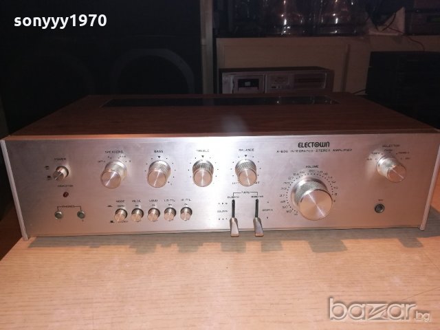 &electown a-606 amplifier-made in korea-внос швеицария, снимка 1 - Ресийвъри, усилватели, смесителни пултове - 20196477