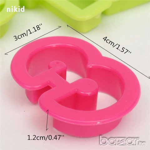 числа цифри пластмасови форми резци 10 части за украса торта фондан тесто цифра число форма, снимка 3 - Форми - 13375599