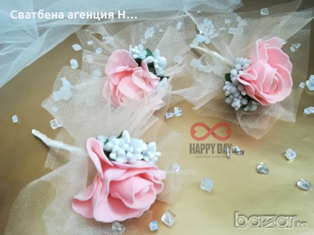 Сватбен букет за хвърляне Елена, снимка 3 - Сватбени аксесоари - 20658551