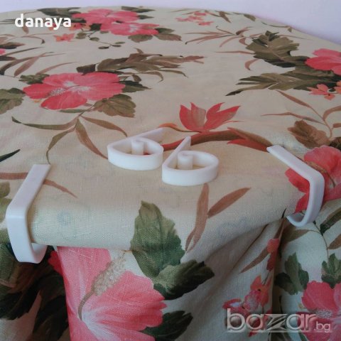 339 Бели пластмасови щипки за покривка за маса против повдигане от вятъра, снимка 6 - Други - 21296265