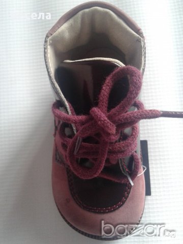 Детски обувки за момиче от естествена кожа и лак, с връзки, ортопедични, снимка 6 - Детски маратонки - 9898923