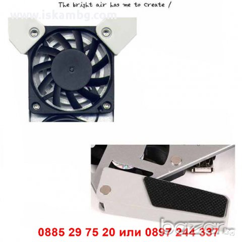 Сгъваем USB охладител за лаптоп - код 0074, снимка 4 - Лаптоп аксесоари - 13038671