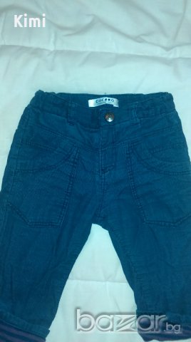 Подплатени джинси от Ларедут - ръст 71, снимка 3 - Панталони и долнища за бебе - 8491131