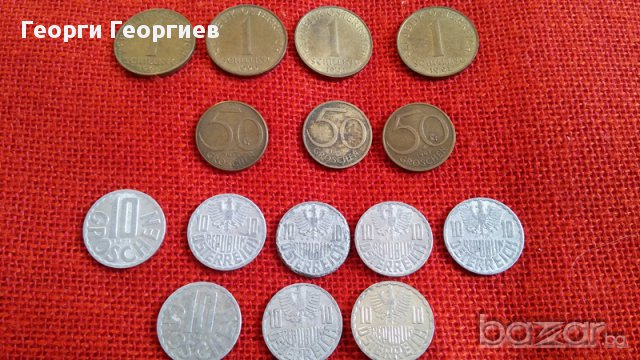 Австрийски монети, 15 броя, емисии от 1962г. до 1993г., много запазени, снимка 3 - Нумизматика и бонистика - 17128420