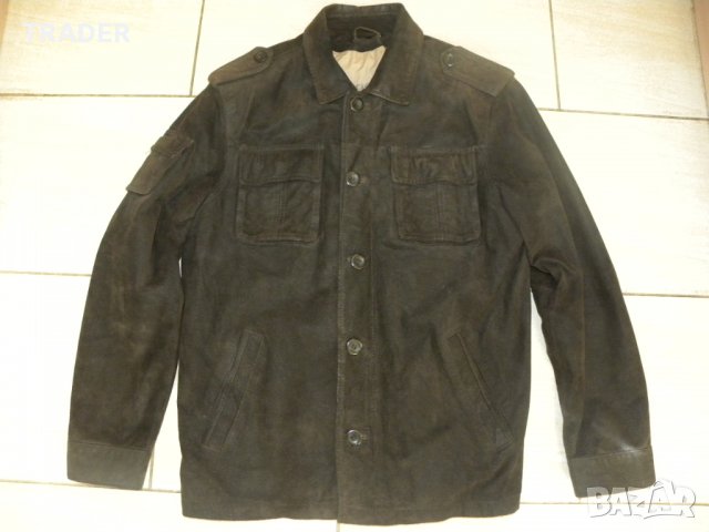 Мъжко кожено яке естествена кожа  велур