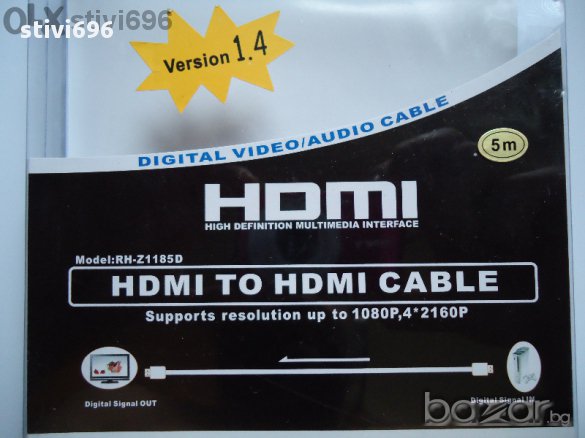 Кабел Плосък HDMI/HDMI кабел - 1.80 метра.-3.00 м - 5.00 метра.висок клас , снимка 2 - Други - 11149858