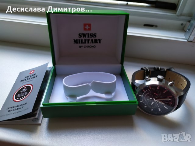 Нов Мъжки швейцарски часовник Swiss Military, снимка 3 - Мъжки - 25674072