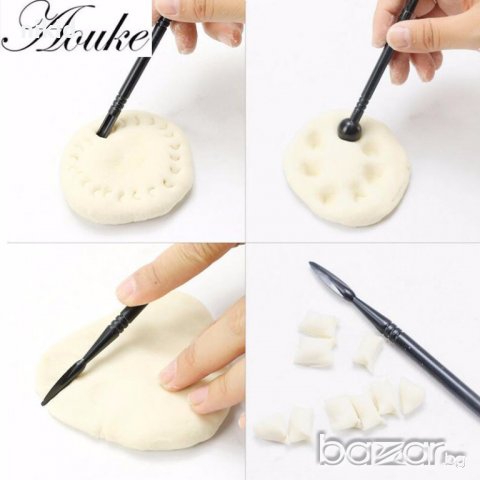 4 бр двойни инструмента пластмасови за декорация и оформяне и моделиране на всякакви изделия