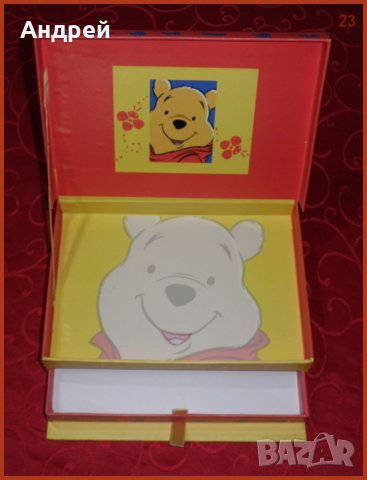 Мечо Пух - детска картонена кутия, двуетажна, снимка 4 - Ученически пособия, канцеларски материали - 23166890