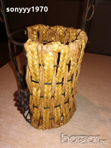 поставка за вино-метална с оплетка-40х12см-внос швеицария, снимка 4 - Колекции - 20310658