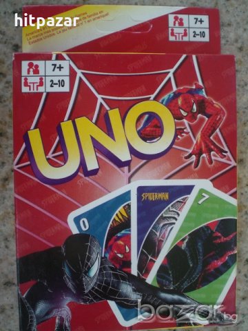 Карти за игра Уно Uno - Спайдърмен, снимка 1 - Образователни игри - 20775828