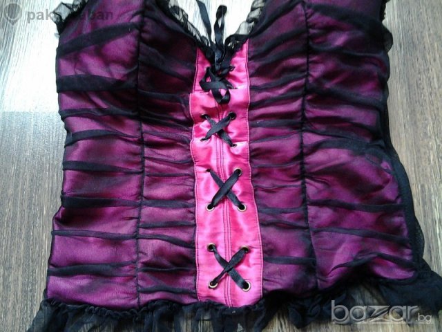 много секси цикламен корсет