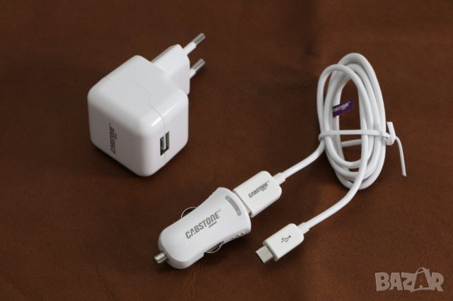 универсално USB зарядно 2 бр, букса, кабел USB 2.0, данни, 1 м, Германия, снимка 4 - Аксесоари и консумативи - 24865133