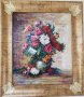 Маслена картина "Ваза с цветя" италиански художник , снимка 5