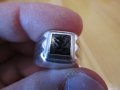 мъжки сребърен пръстен с  ръчно гравирана гема .. изображение върху камъка  - радост за естети , , снимка 5