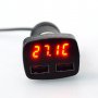 1181 Волтметър + Термометър + Амперметър + 2бр. USB, снимка 8
