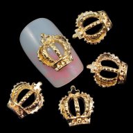 2 цвята корона бижу за нокти  коронки камъни декорация украса за маникюр, снимка 1 - Продукти за маникюр - 15787814