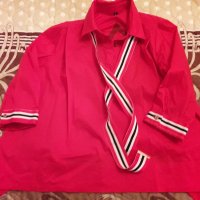 Дамска маркова риза в червено, снимка 1 - Ризи - 20854002