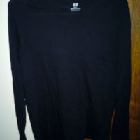 Черна памучна блуза H&M, снимка 1 - Блузи с дълъг ръкав и пуловери - 23783310