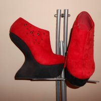 Дамски  червени обувки на платформа Gabriela Juliani, снимка 5 - Ежедневни обувки - 20509800