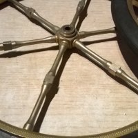 антики-ретро колела-мед/месинг с плътни гуми-внос франция, снимка 5 - Антикварни и старинни предмети - 23129253